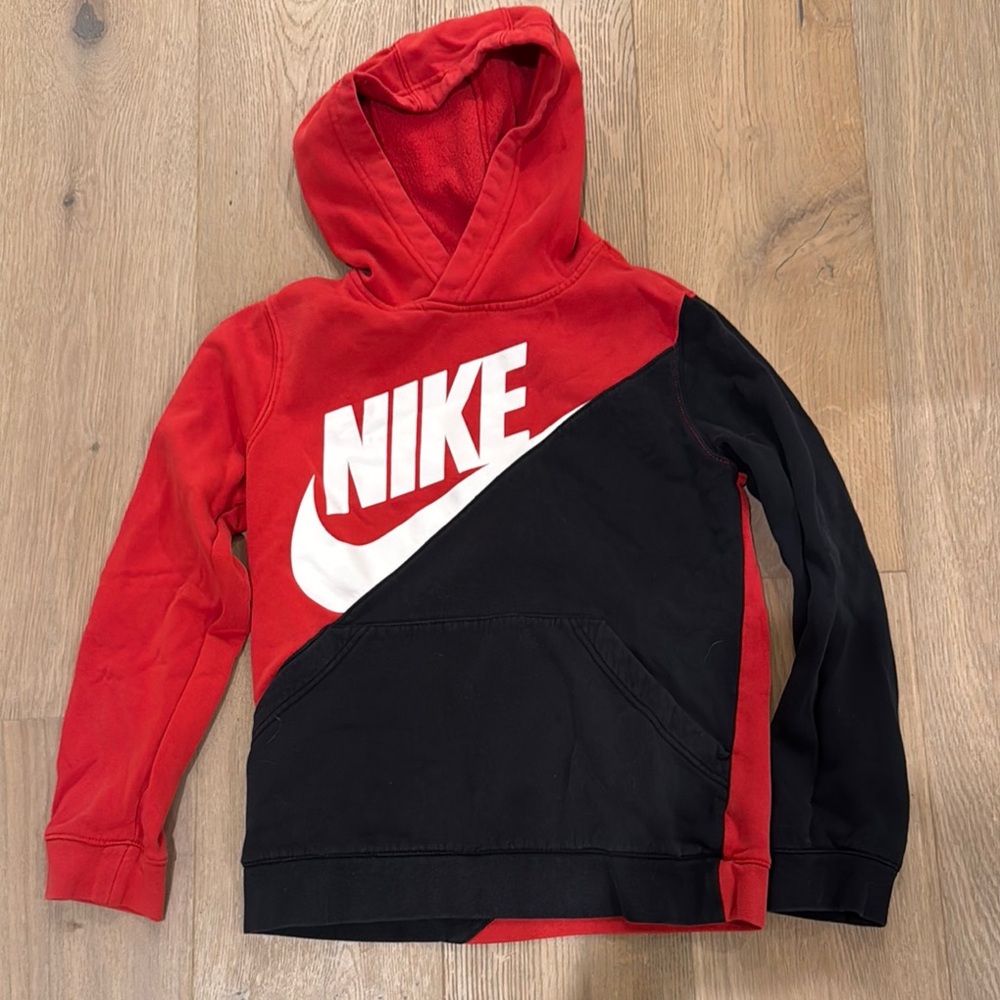 Nike Kids Red and Black Hoodie